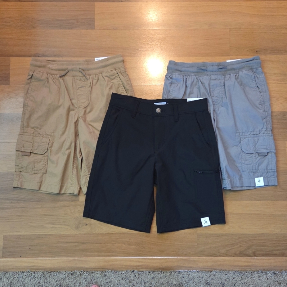 Boys Sonoma Shorts - Black, Gray, Tan